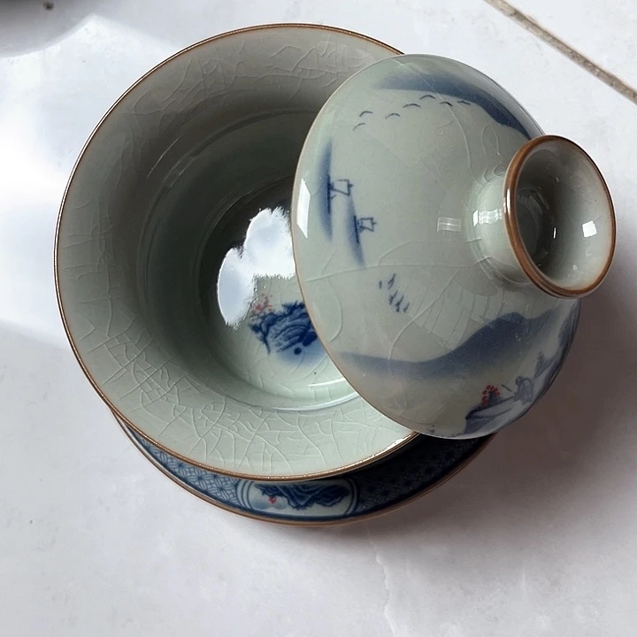 红山水马蹄盖碗jj