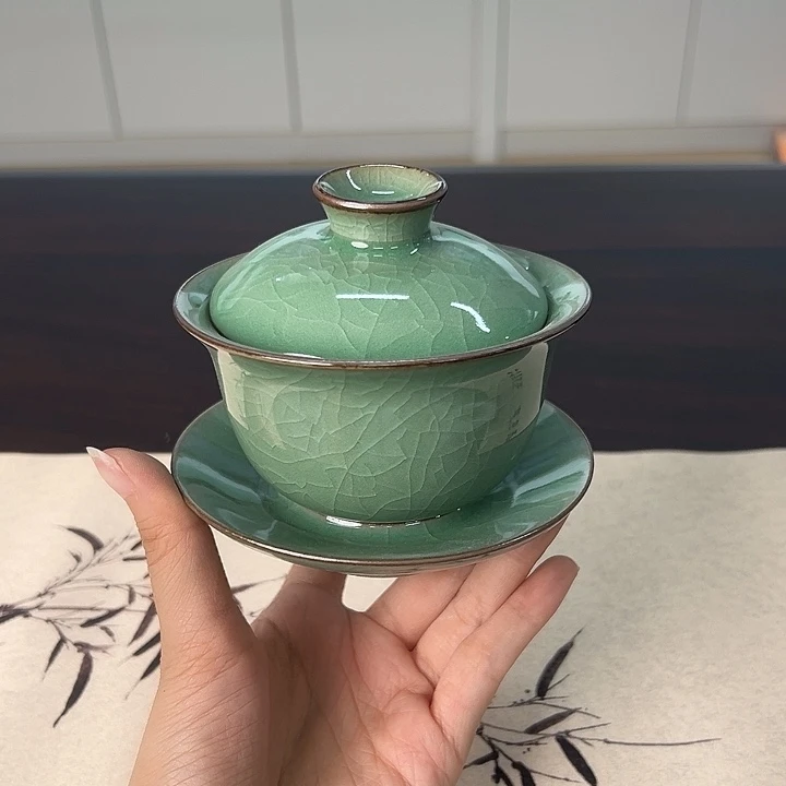 龙泉云间青瓷小米茶器