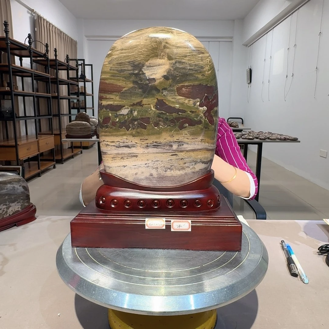 23×31×6 长江画面石摆件