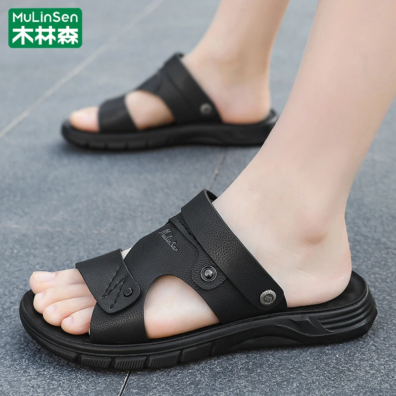 木林森沙滩鞋男款2025新款夏季外穿防滑软底男士凉鞋运动休闲凉拖