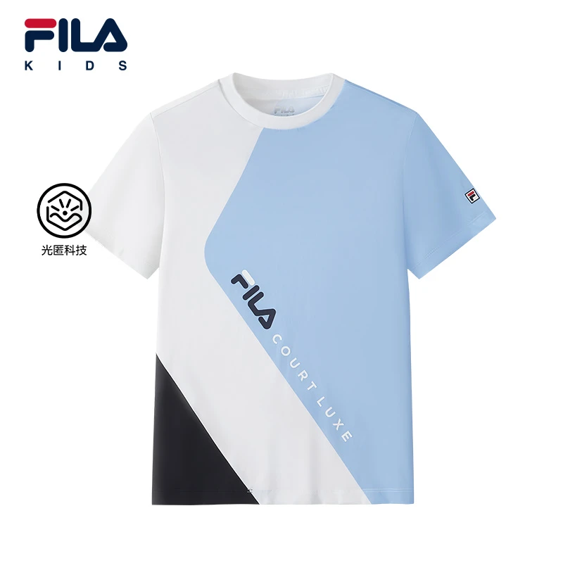 【斐乐儿童】2025年秋季新款中大童针织短袖衫K12B533107