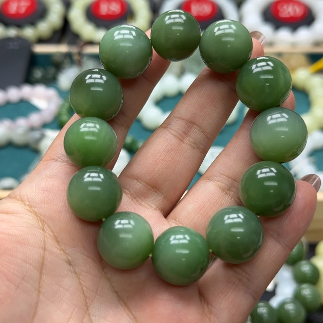 漠***月和田玉未镶嵌手链18