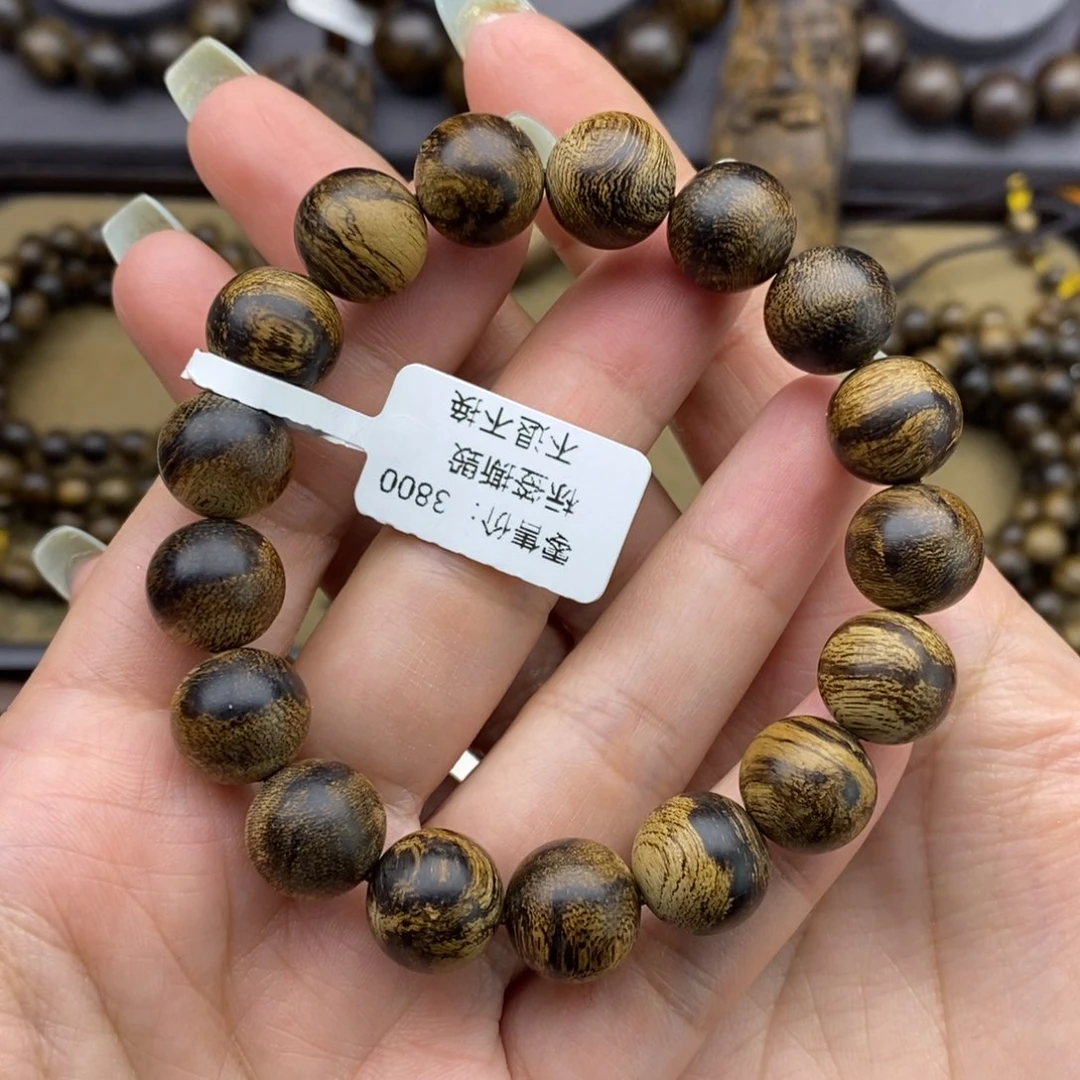 沉香手串万****部越南芽庄白棋瘤疤1.2