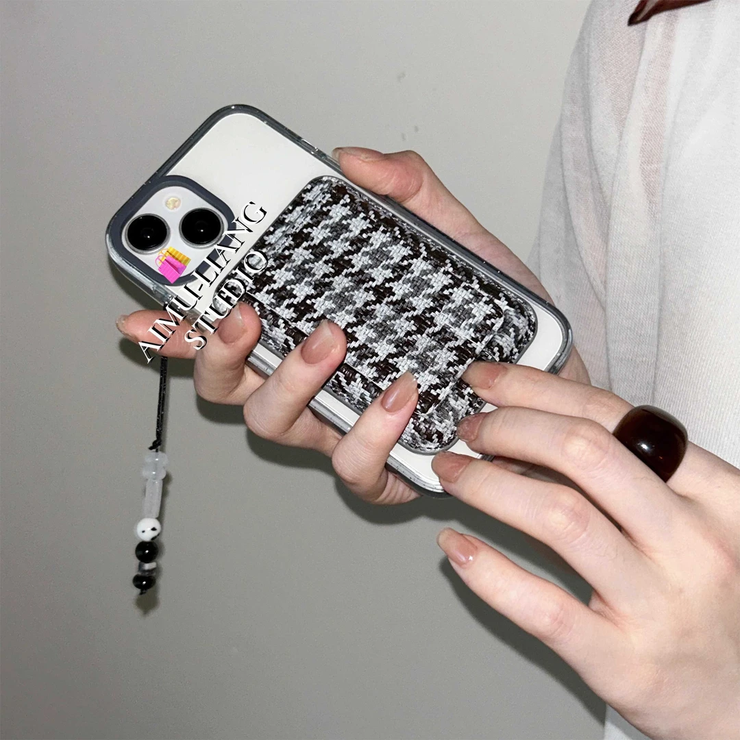 AIMU原创冷静灰卡包适用iPhone16promax手机壳苹果15磁吸141312