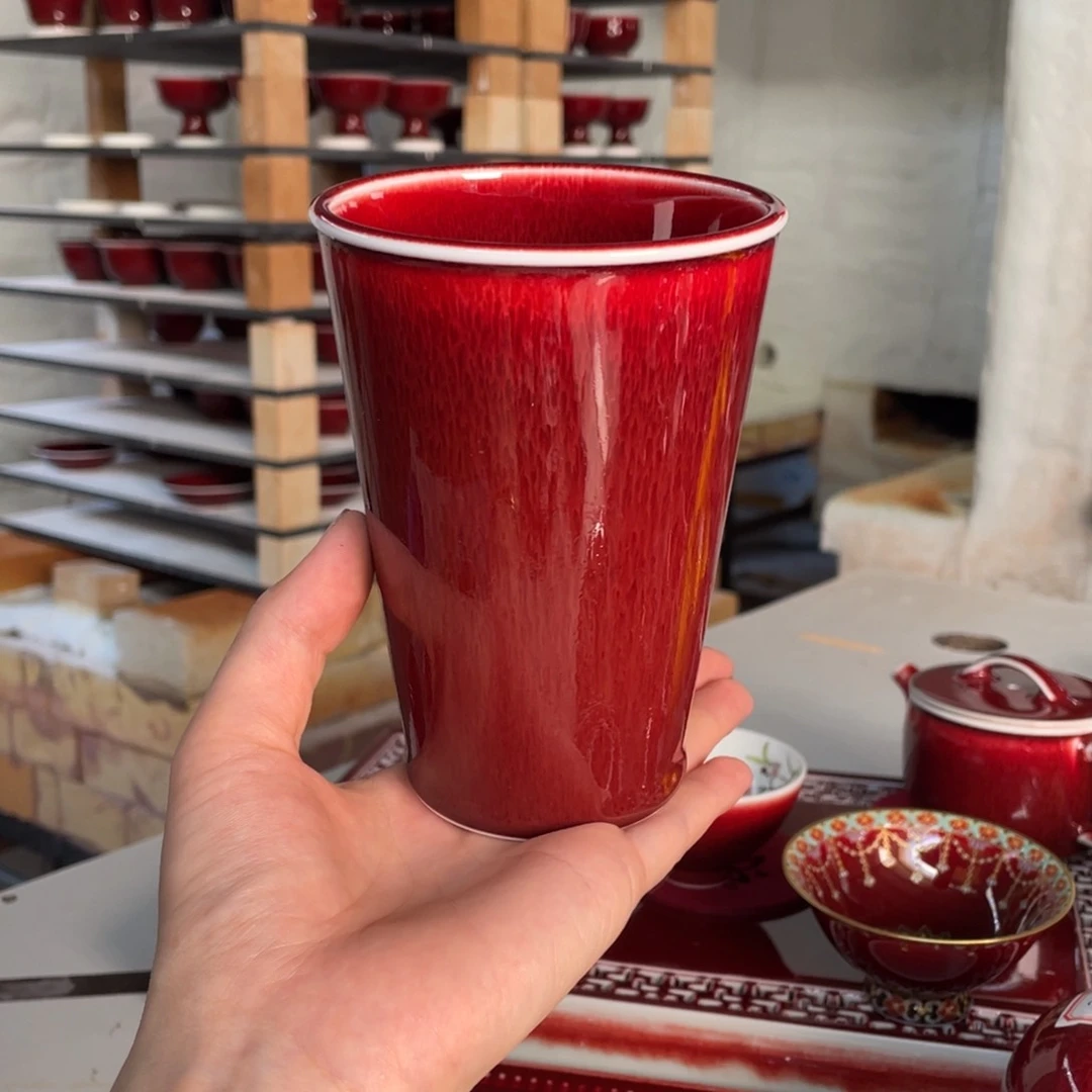 清欢雅玩原矿郎红福利可乐杯