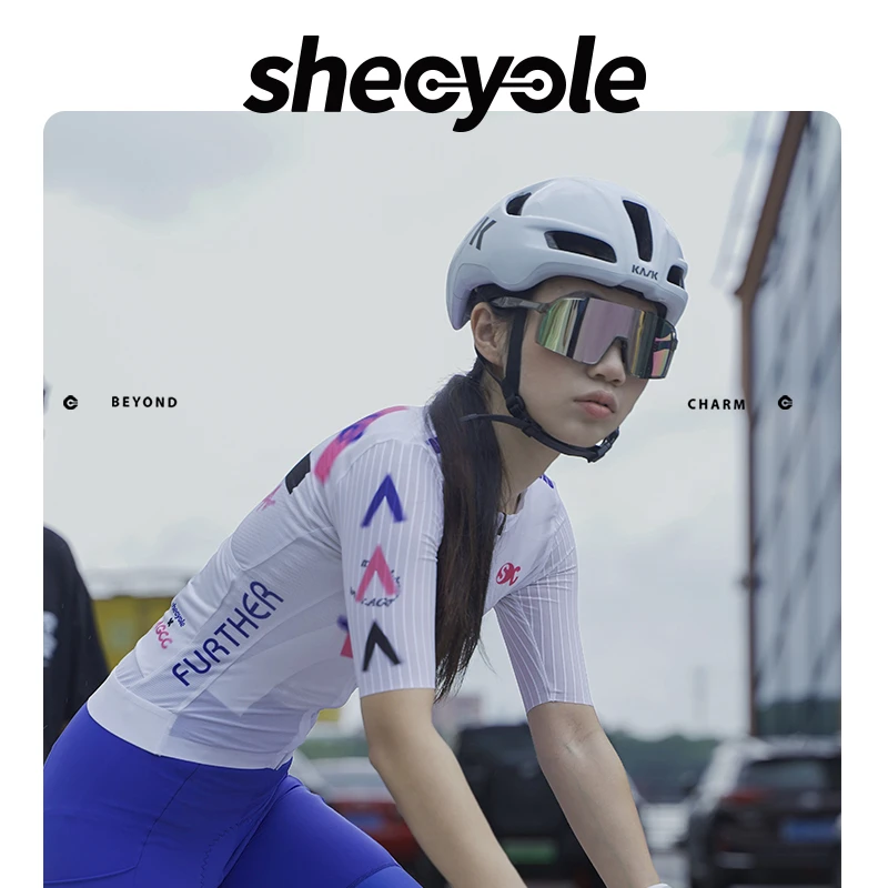 气动队版女骑行服shecycle&AGCC轻薄透气包裹梭织夏天