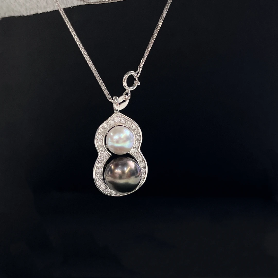 海水p1239大溪地葫芦吊坠 p1239 真多麻色 8-11mm s925百搭时尚