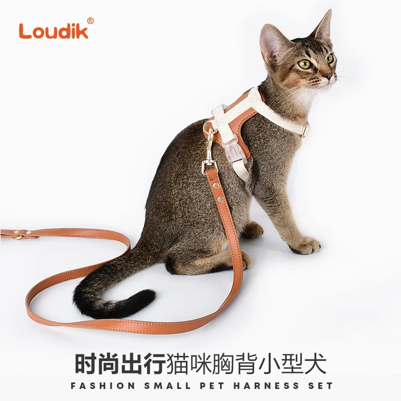 angelospet雅吉斯佩小型犬宠物牵引绳防脱胸背带猫咪狗狗宠物用品
