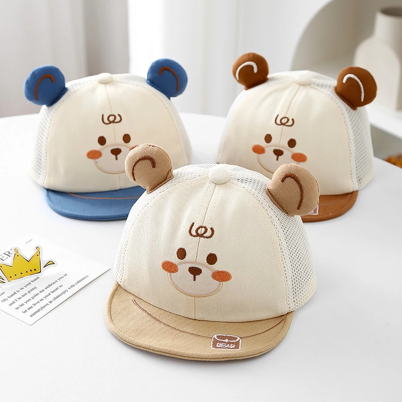 可爱宝宝鸭舌帽婴儿遮阳帽小月龄夏季薄款棒球帽儿童防晒帽夏天