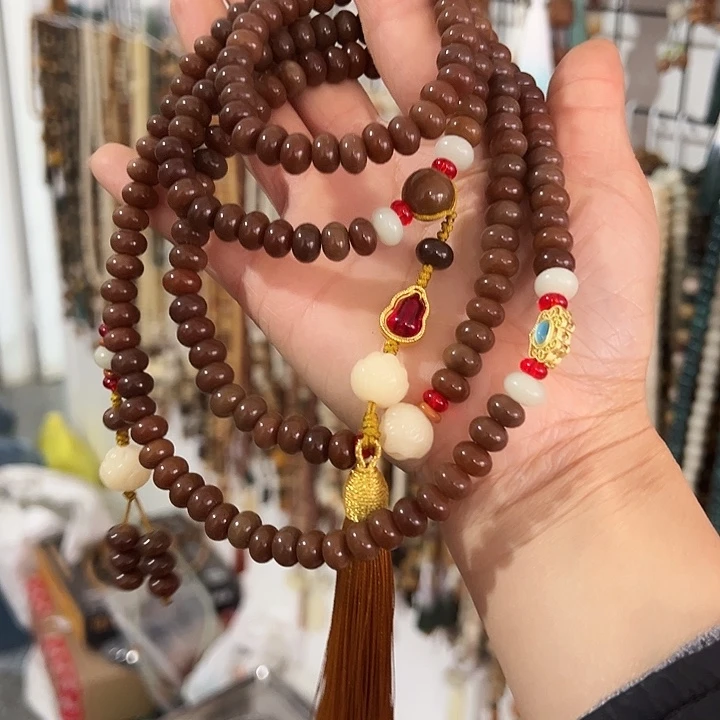 白玉菩提吊坠6×90斜挎