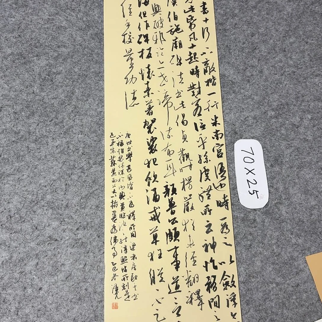 书法国展书家廖老师70×25