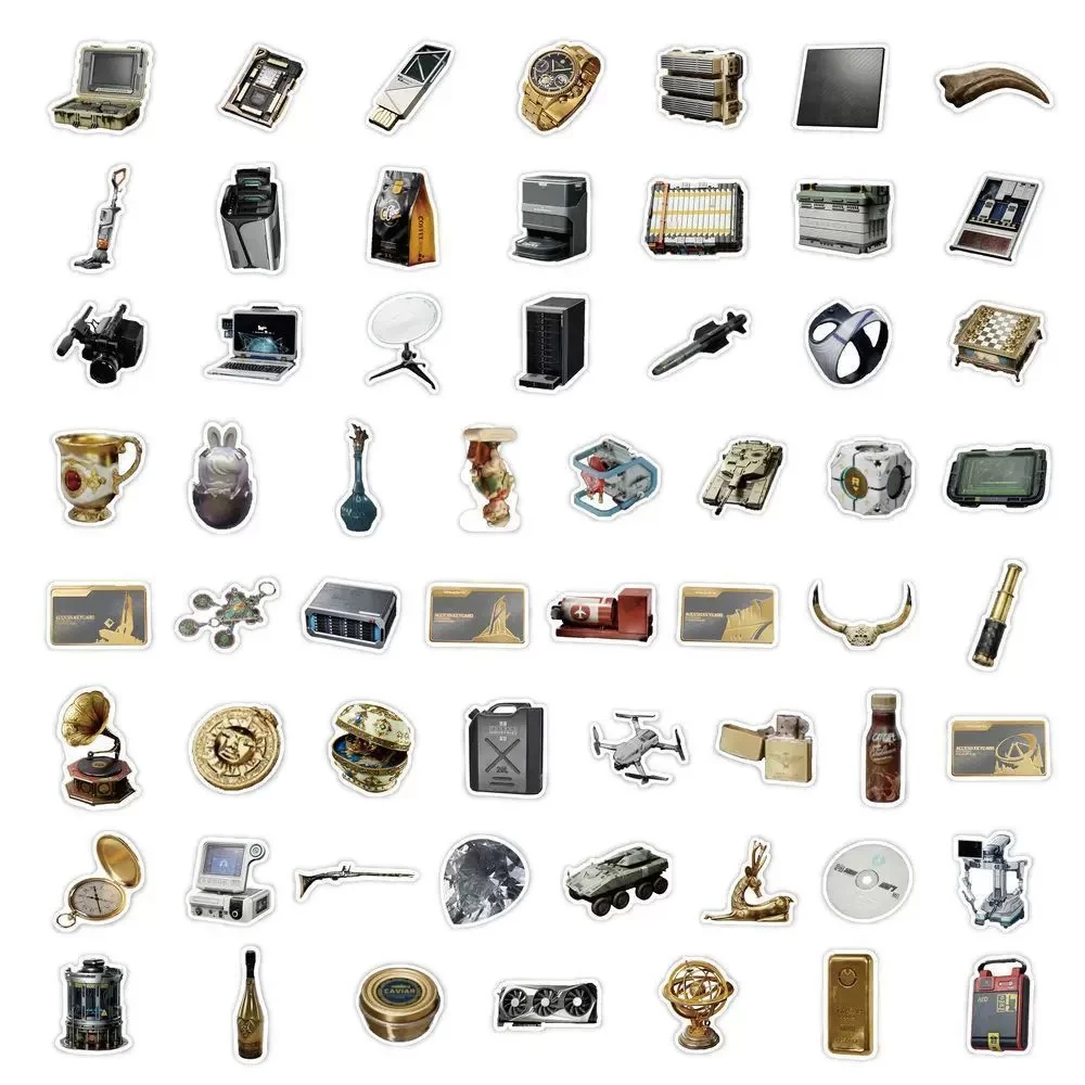 300张三角洲行动道具贴纸游戏创意卡通周边手机壳手账笔记DIY贴画