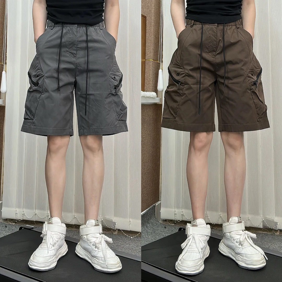 男士夏季透气冰感凉感舒适柔软百搭美式街头口袋设计短裤
