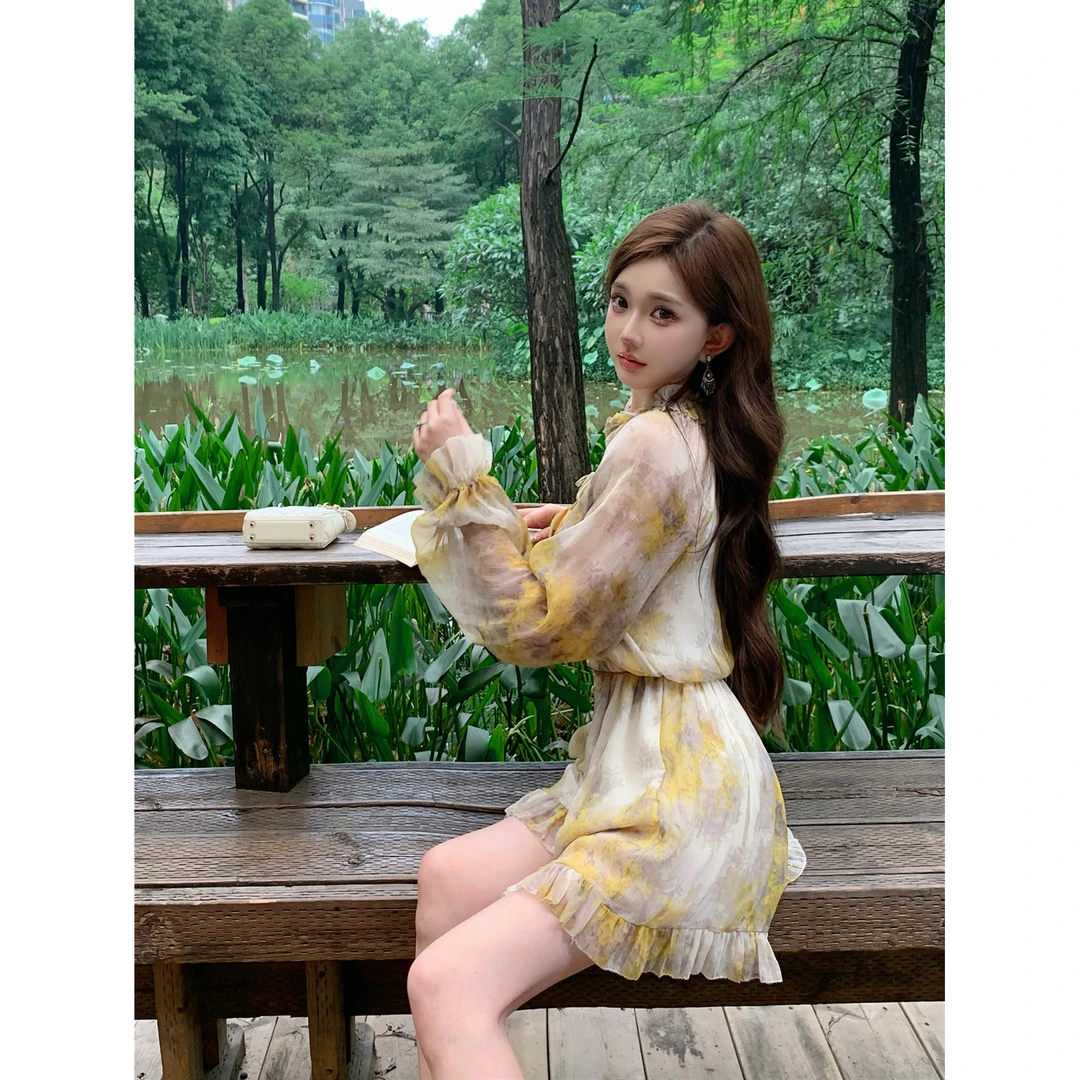 法式浪漫 高级感精致小众设计超仙女连衣裙