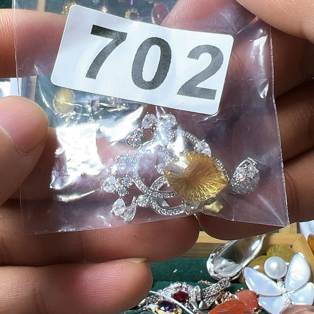 黄晶颈饰银S925镶嵌元****?