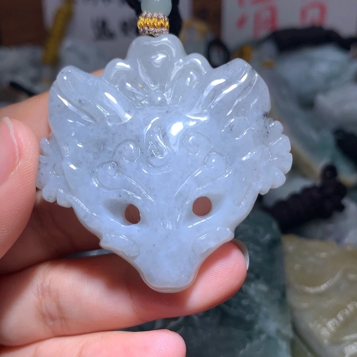 翡翠未镶嵌颈饰保真天然A货翡翠