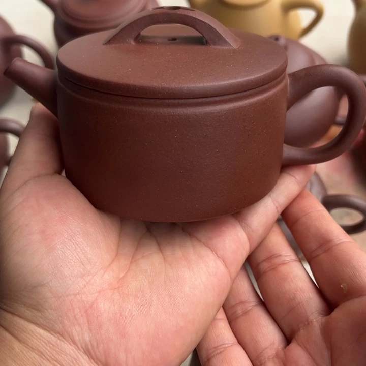 紫砂茶壶低槽清半手工220cc左右瑕疵