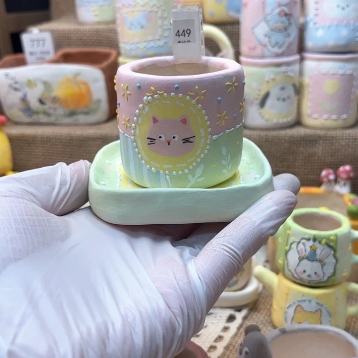 449猫咪套装花盆