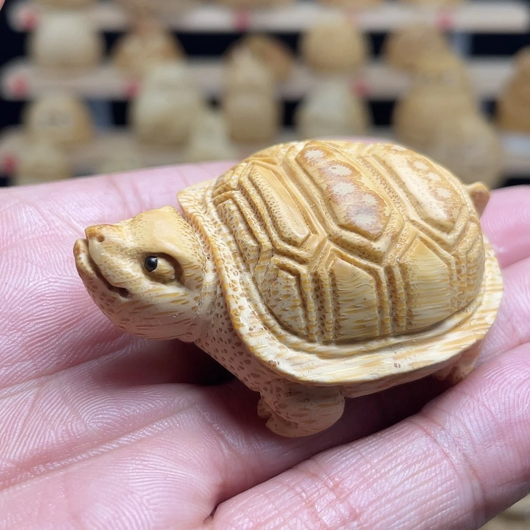 竹竹根雕乌龟手把件