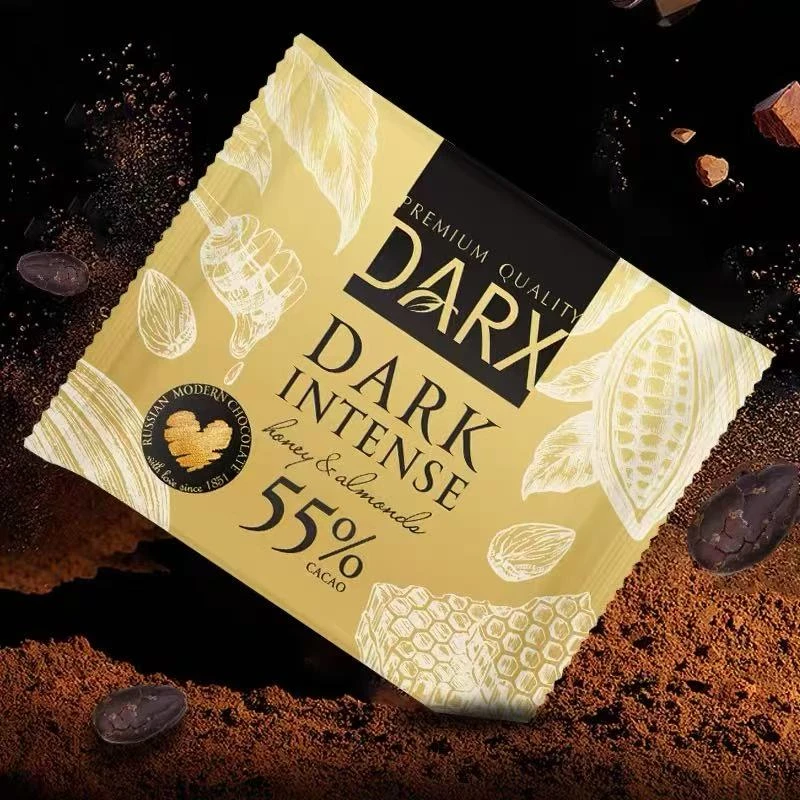 （瑞庆）俄罗斯进口DARX扁桃仁蜂蜜味55%浓醇黑巧克力制品70克
