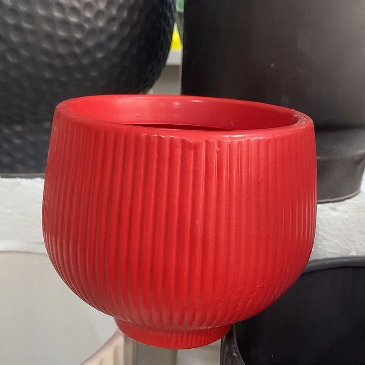 陶盆有孔 瑕疵针孔漏釉介意勿拍外口 13外高12