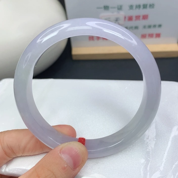 翡翠手镯未镶嵌59圈紫罗兰正圈翡翠手镯