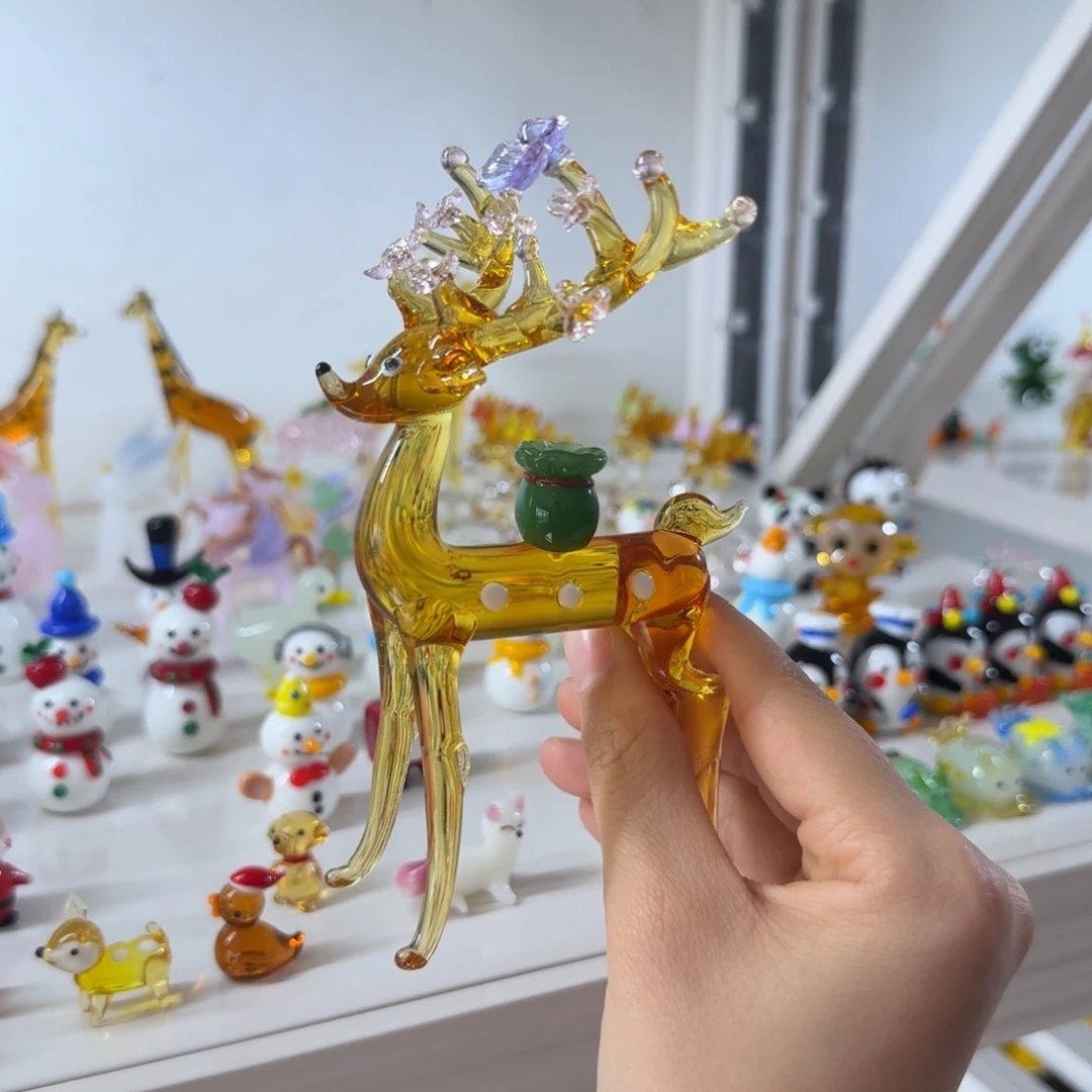 琉璃手工艺品招财梅花鹿