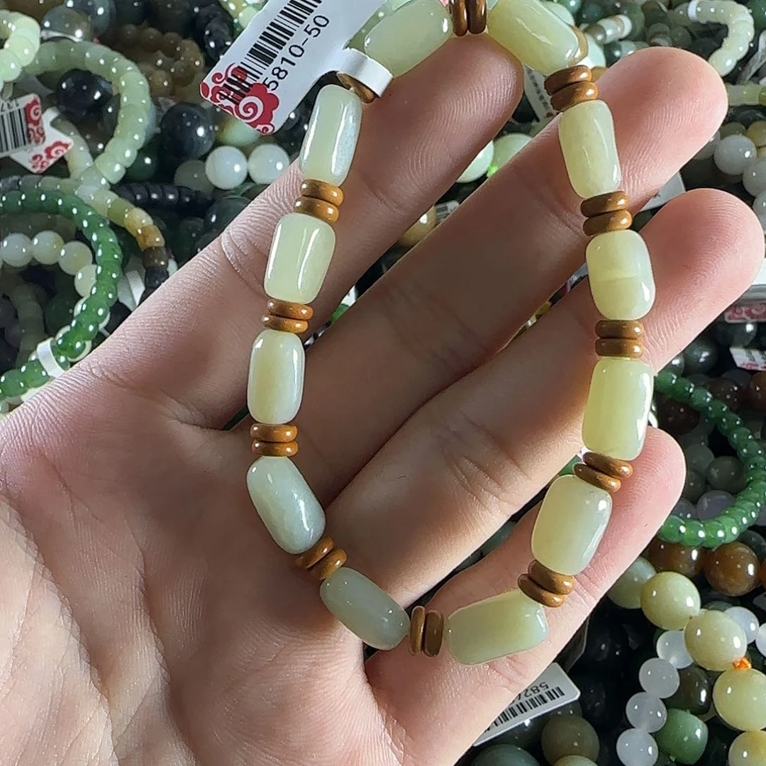 和田玉手链未镶嵌20