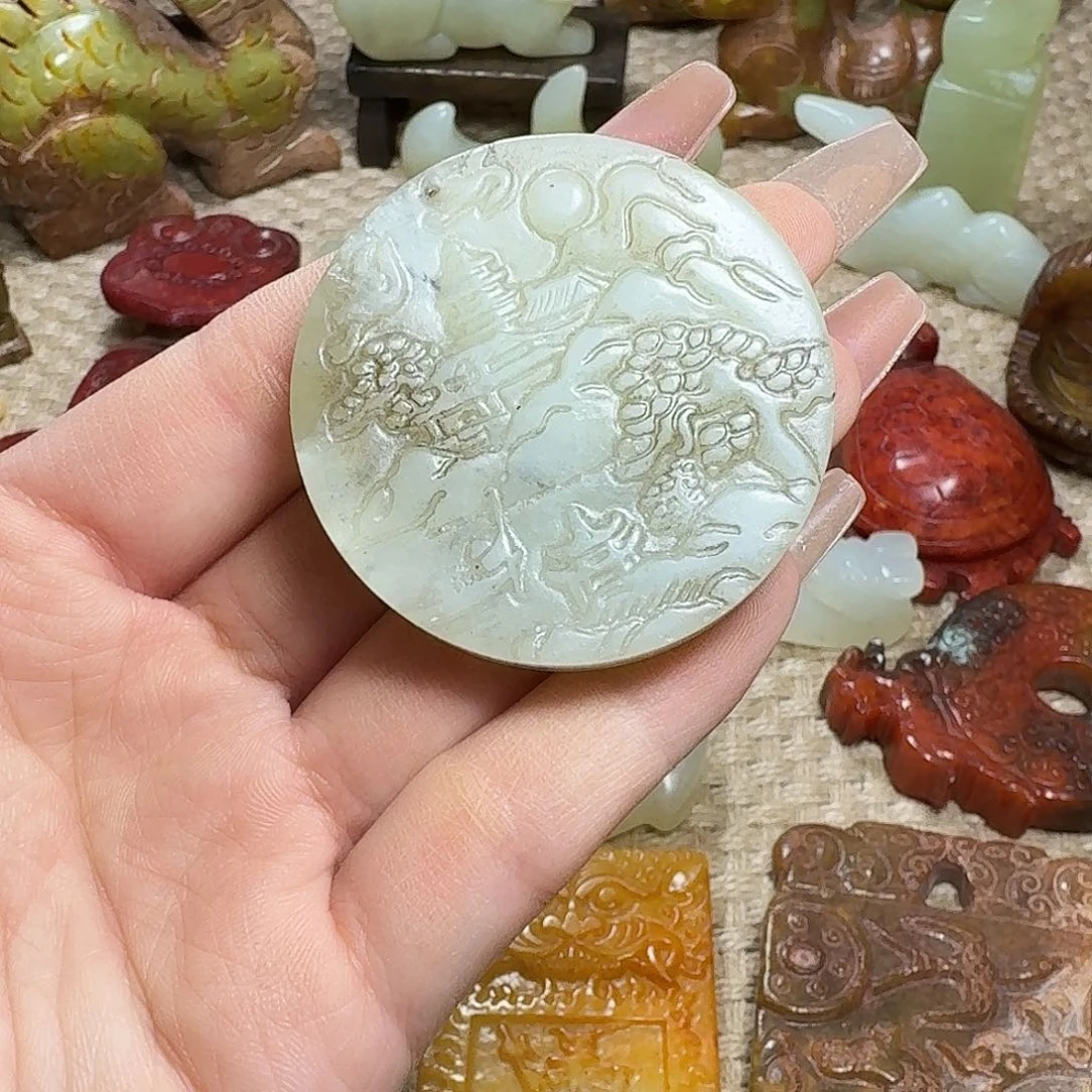 白玉菩提吊坠挂件