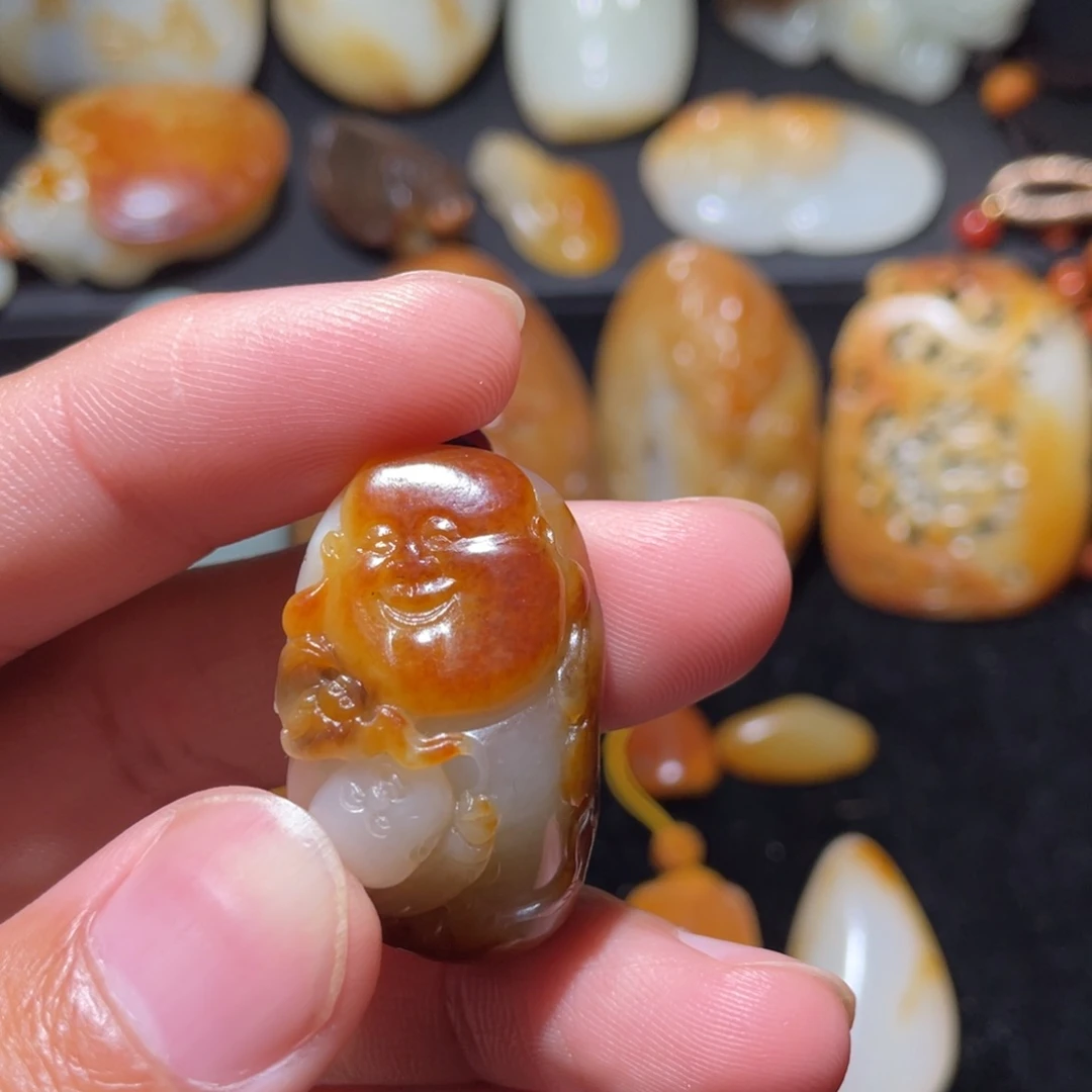 佛***念和田玉未镶嵌挂件