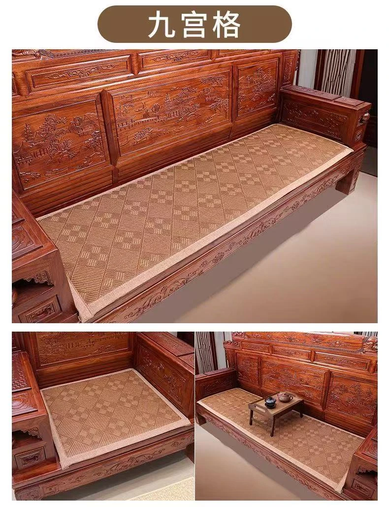 11新中式舒适沙发藤席凉垫加厚防滑椅子垫