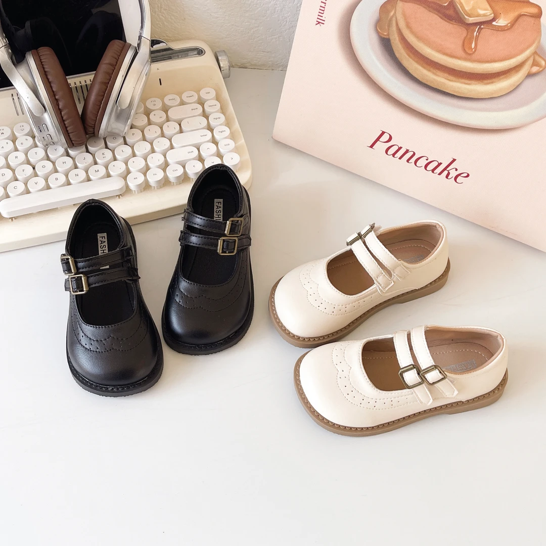 女童小皮鞋黑色2025春秋新款学生校园软底演出公主鞋儿童百搭韩版