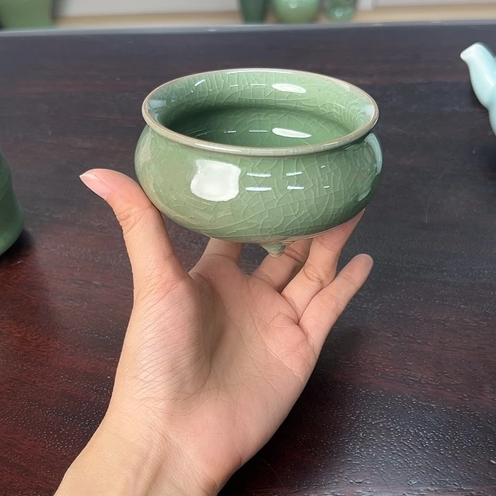龙泉云间青瓷小米茶器