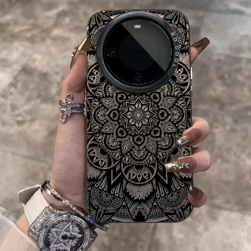 暗黑图腾适用华为mate60rs手机壳p70新款60pro高级p60art创意防摔