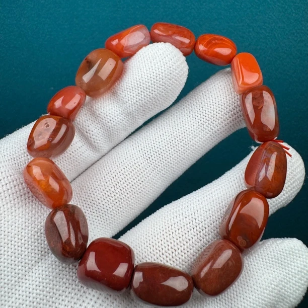 P3790【瑕疵】天然南红 手串9+mm支持复检假一罚十