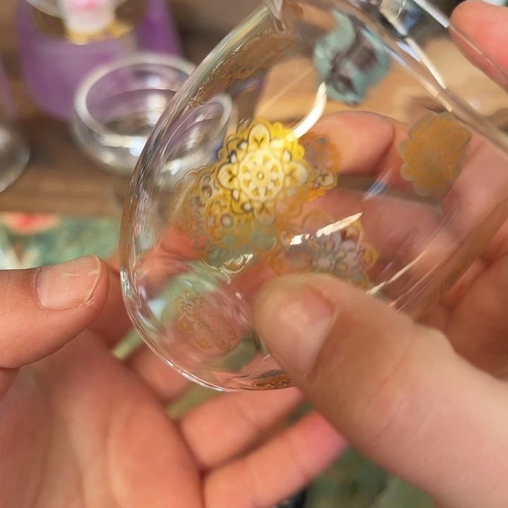 手工艺品玻璃玻璃茶器无耳皮球花