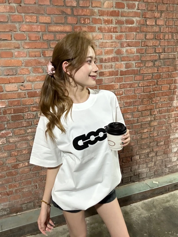 【雅文同款链接】（地图）T恤四季通用涂鸦毛巾绣短袖半袖