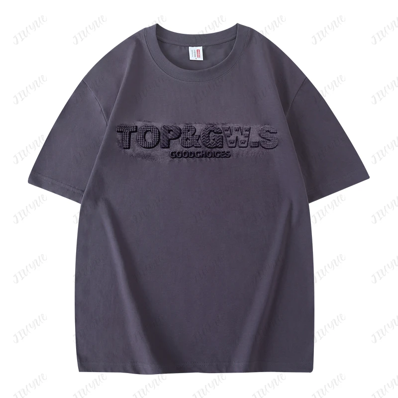 夏季新款液氨棉冰感钢印top男女情侣款短袖 1020