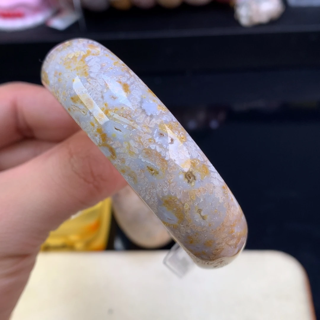 硅化珊瑚（珊瑚玉）未镶嵌颈饰32号60.4圈共生大花
