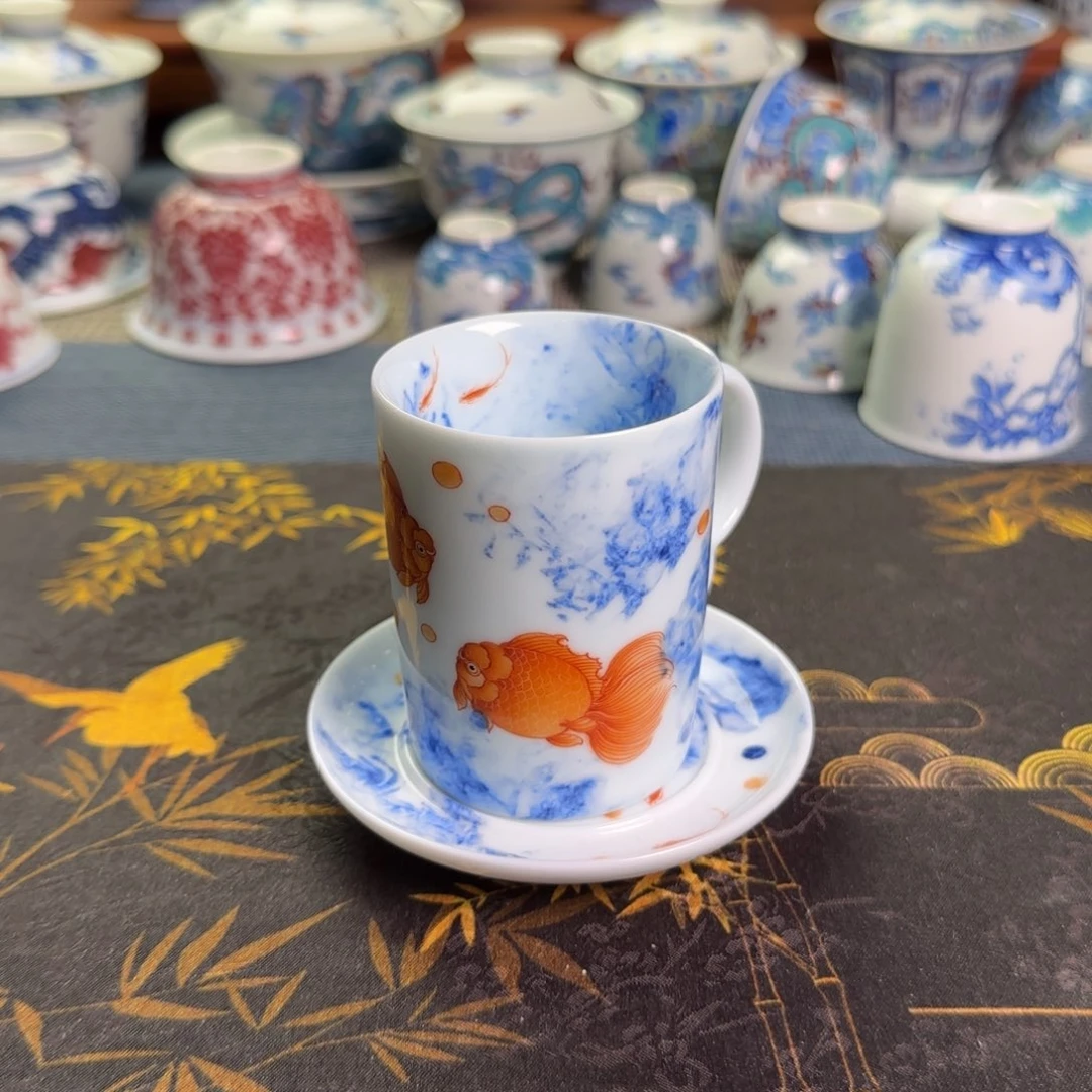 瓷片金玉满堂咖啡杯