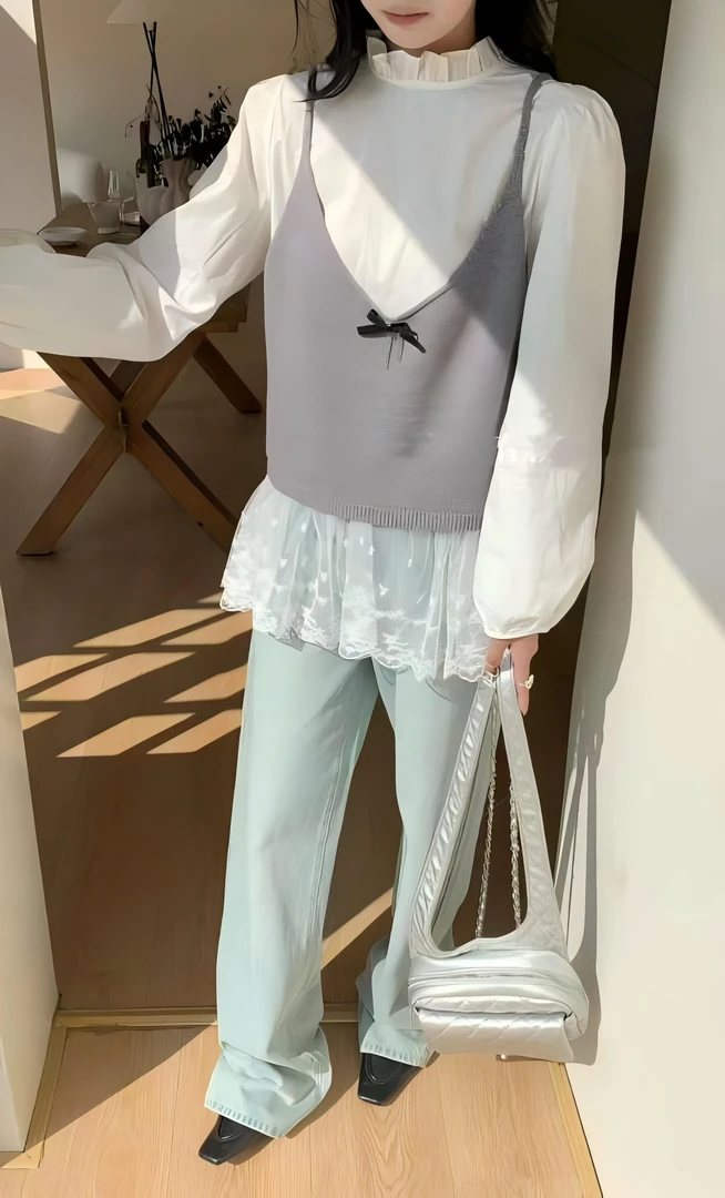 衬衣64马甲50    25037【无眠星人】两件套