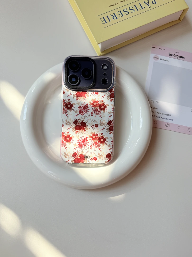 Xixi 复古花纹磁吸苹果手机壳适用于苹果14-17/pro/promax