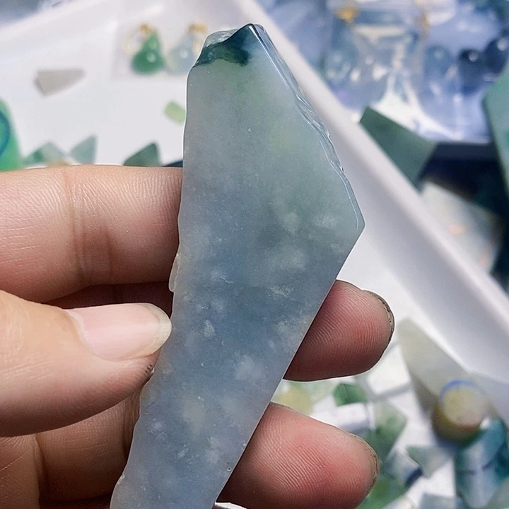 翡翠散珠天然翡翠A货挂件