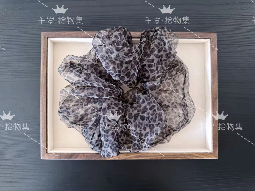 复古豹纹网纱发圈（X16）