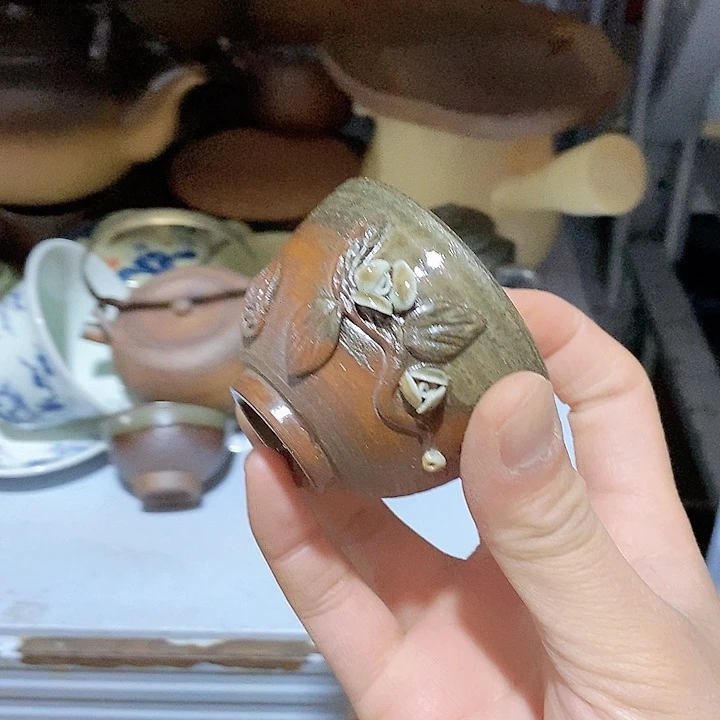 瓷片荷花绽放了我想去了一个多