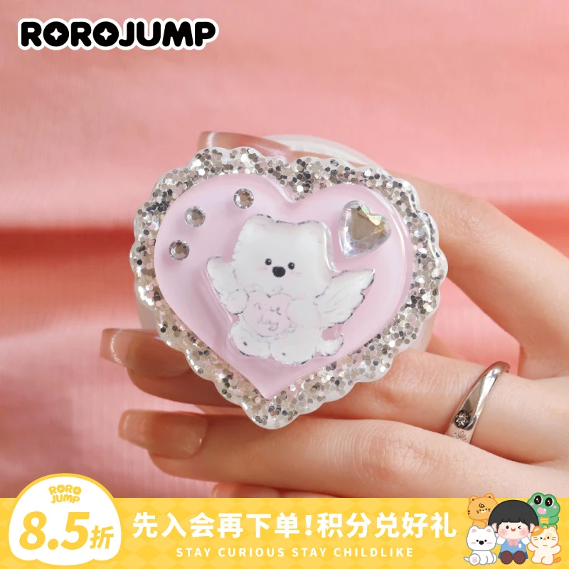 肉肉酱天使爱心瓦斯系列磁吸支架适用iphone16磁吸手机壳苹果15pm