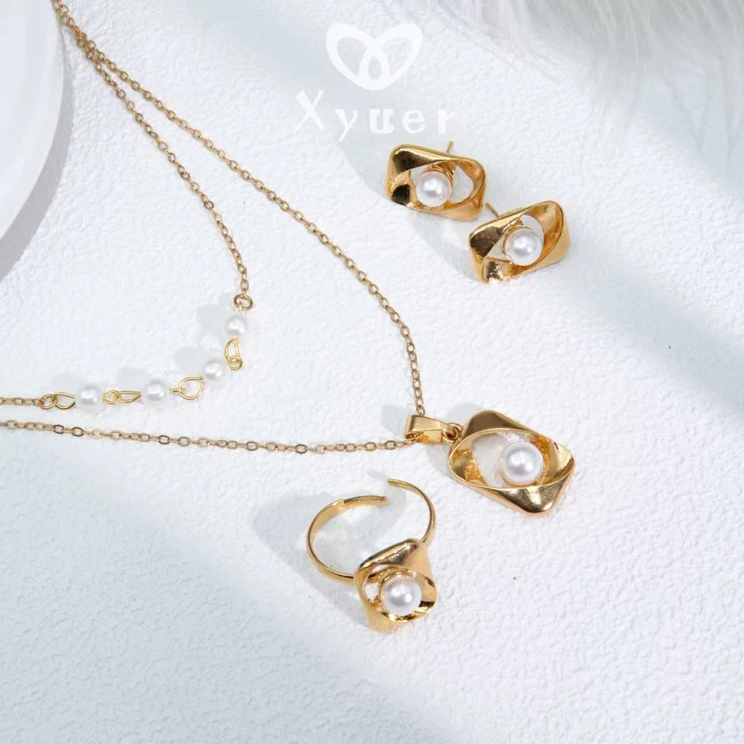 Xyuer/谢雨儿 铜合金项链 Xyuer谢雨儿双层珠珠项链套装