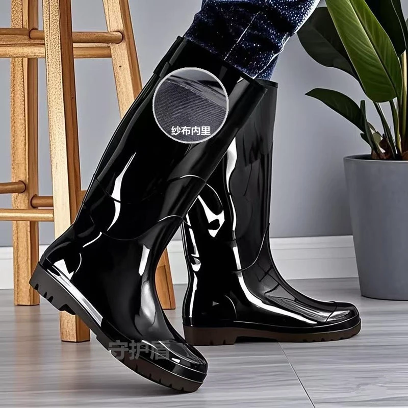 水鞋雨鞋男士防滑防水耐酸碱高筒水鞋耐磨赶海钓鱼厨房洗车工地