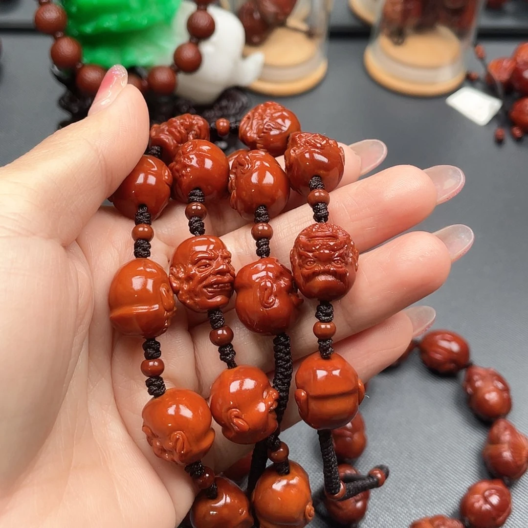 存***在手串橄榄核十八罗汉