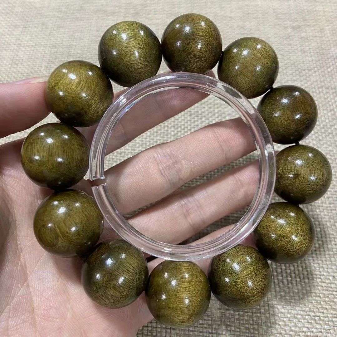 A07 乌金金丝楠木 卡20mm圆珠手串